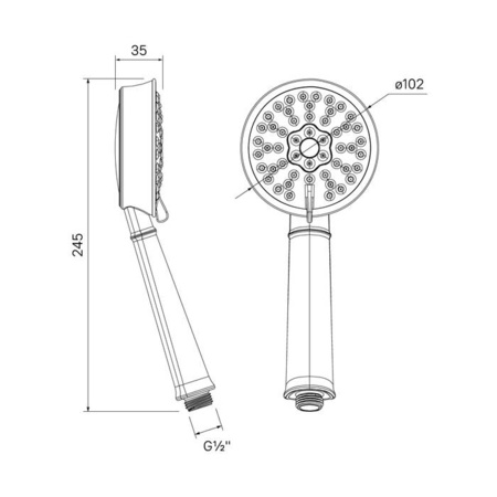 Душевая система  IDDIS Oldie OLDBR3Fi06, бронза
